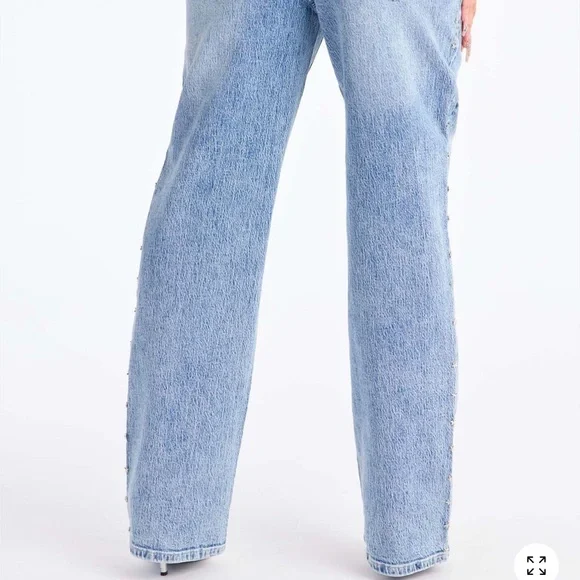 Shining star embellished jeans medium wash - Picture 3 of 7